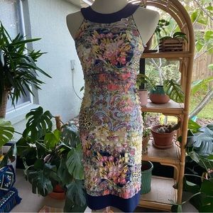 Joseph Ribkoff floral tiered dress size 2